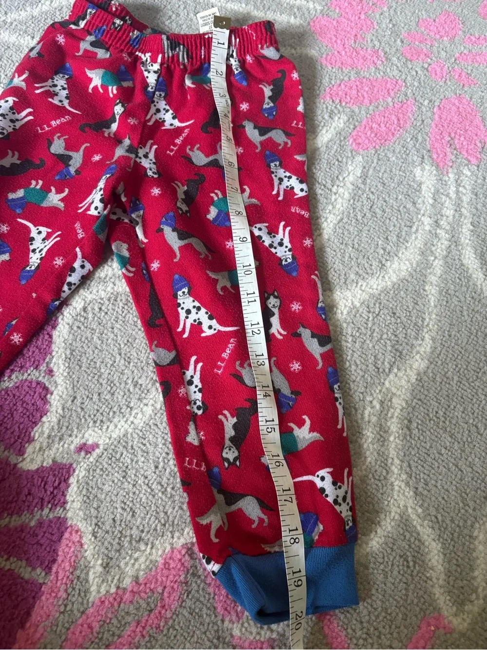 L.L. Bean Flannel Dog Print Pajama Pants Toddler 3T